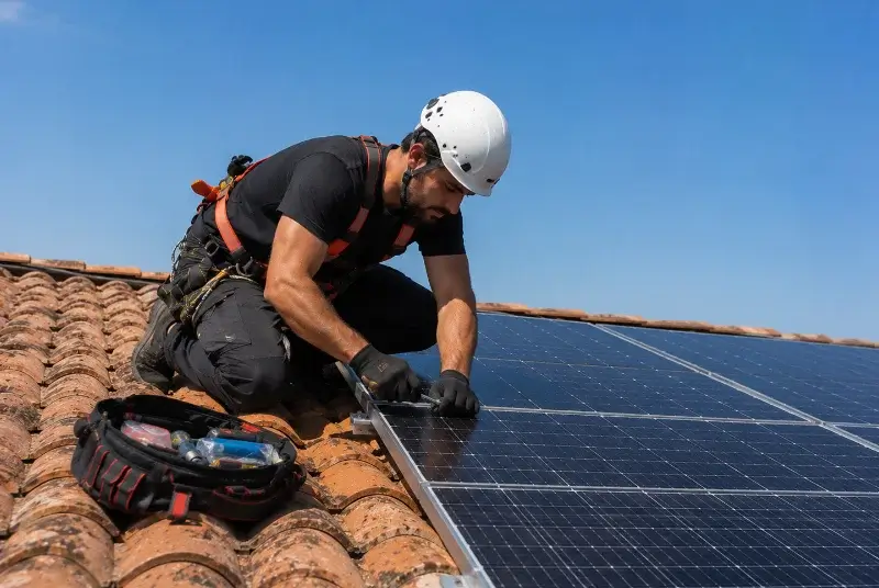 Maintenance et monitoring de panneaux solaires à Brissac